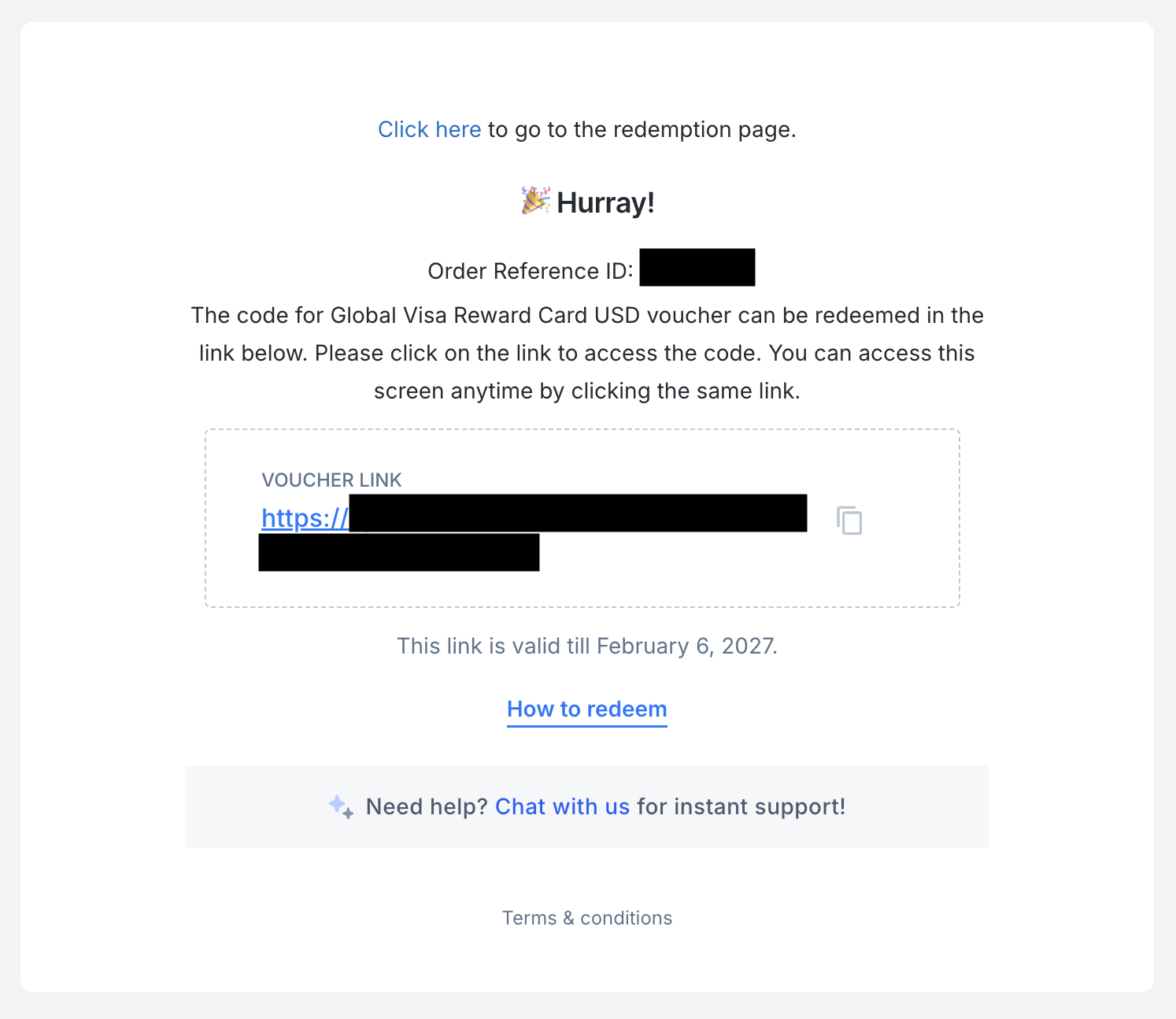 4 - collect voucher button clicked
