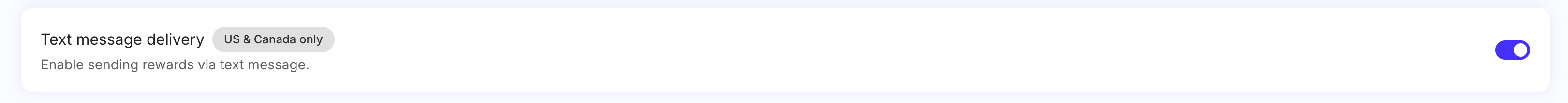 Enable text delivery