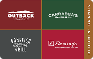 Bloomin' Brands multi restaurant gift card