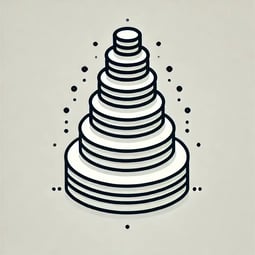 tiered cake, depicting tiered rewards