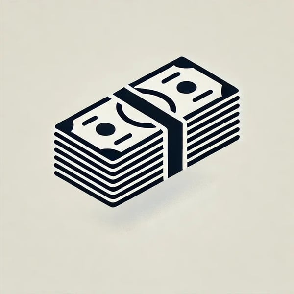 DALL·E-2024-09-12-10_02_19-A-minimalist-and-modern-illustration-representing-cash_-The-image-features-a-clean-stack-of-bills-with-no-extra-elements-fo