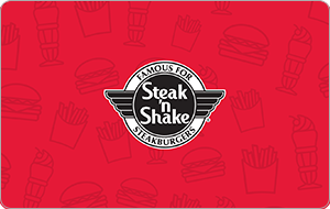 Steak n Shake Fast Food Gift Card Deisgn