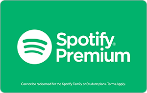 Spotify holiday gift card