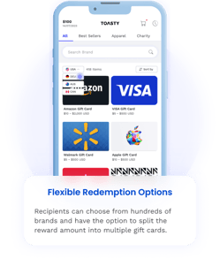 Toasty Choice Card: Flexible Redemption Options