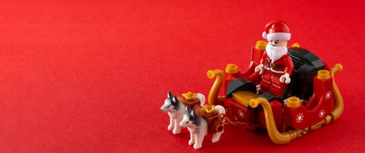 Christmas gift idea for employees: a LEGO set featuring Santa Claus