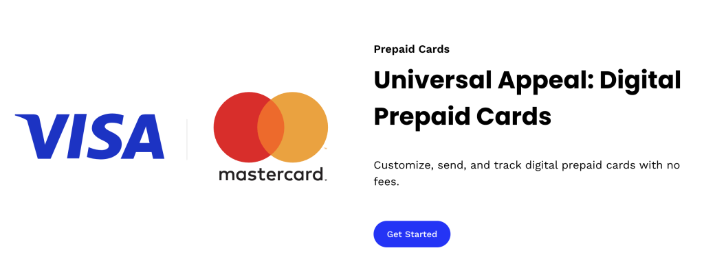 digital visa and master prepaid card