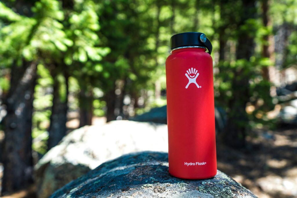 reusable water bottle, an example of a holiday gift for clients.