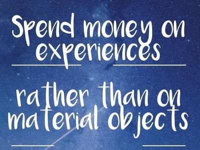 experiences over material objects