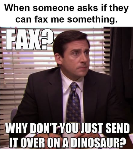 The Office meme about faxing things