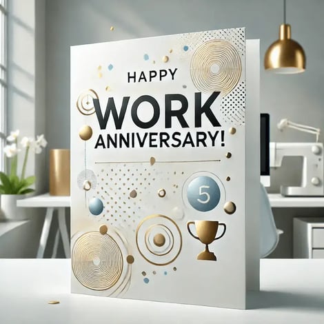 Happy work anniversary card