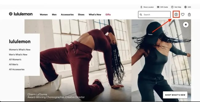 How to redeem Lululemon gift cards step 1