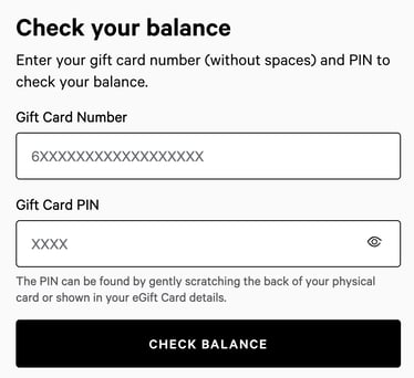 Lululemon gift card balance