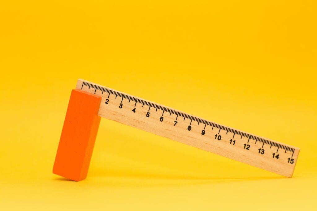 ruler on a yellow background