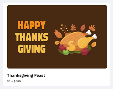 thanksgiving feast gift card design