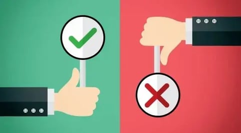 Thumbs up thumbs down