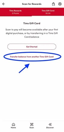 Tim Hortons mobile redemption step 3
