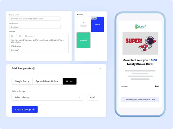 Toasty Choice Card template