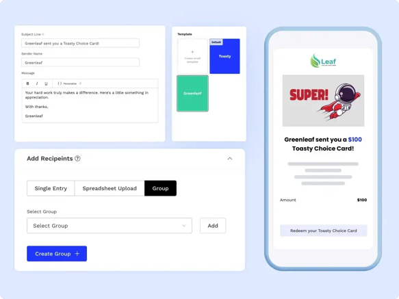 Toasty Choice Card template