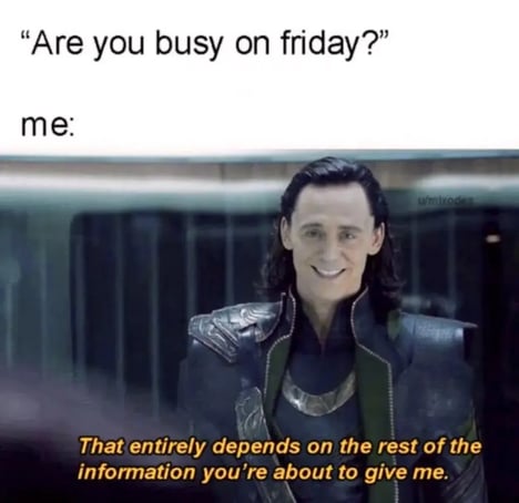 friday meme about being busy on Friday