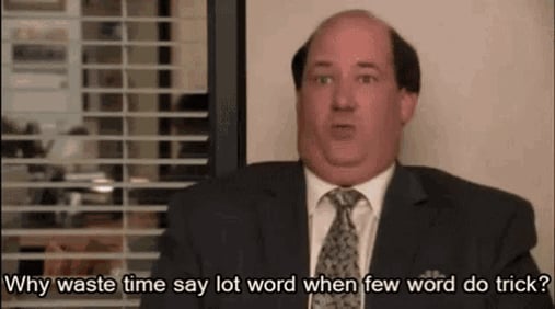 A meme from The Office, an example of ineffective communication and therefore an example of the opposite of a quality of a good employee.
