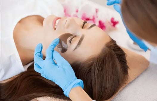 Woman relaxing at spa