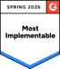 most implementable g2 badge