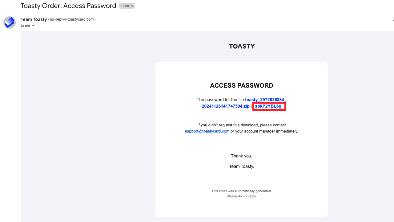 Toasty Download Reward Link Step 5