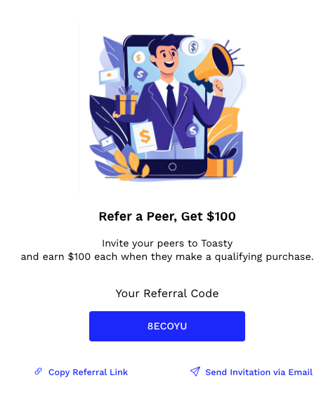 Toasty Referral Program