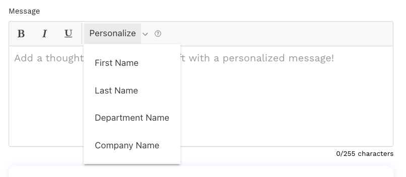 Two New Personalized Variables for Messages