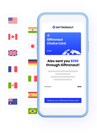 You choose the amount- Your recipient chooses the brand