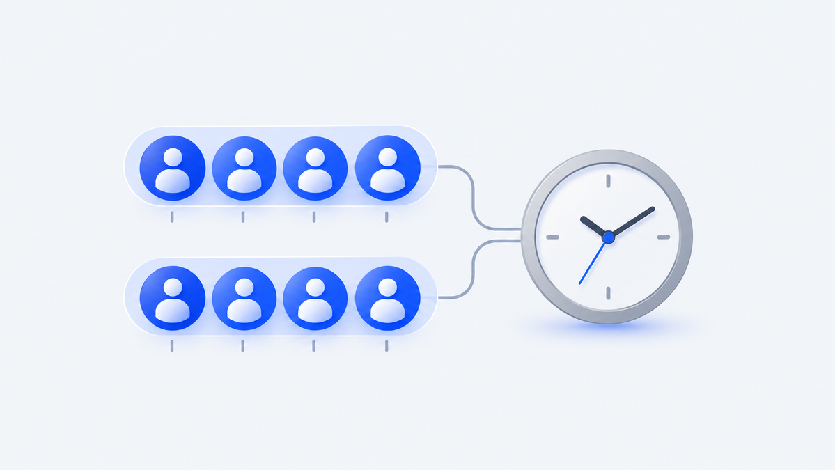 Separate customer groups tracked through the same observation window