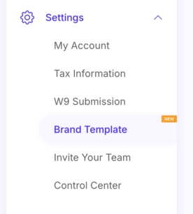 brand template navigation