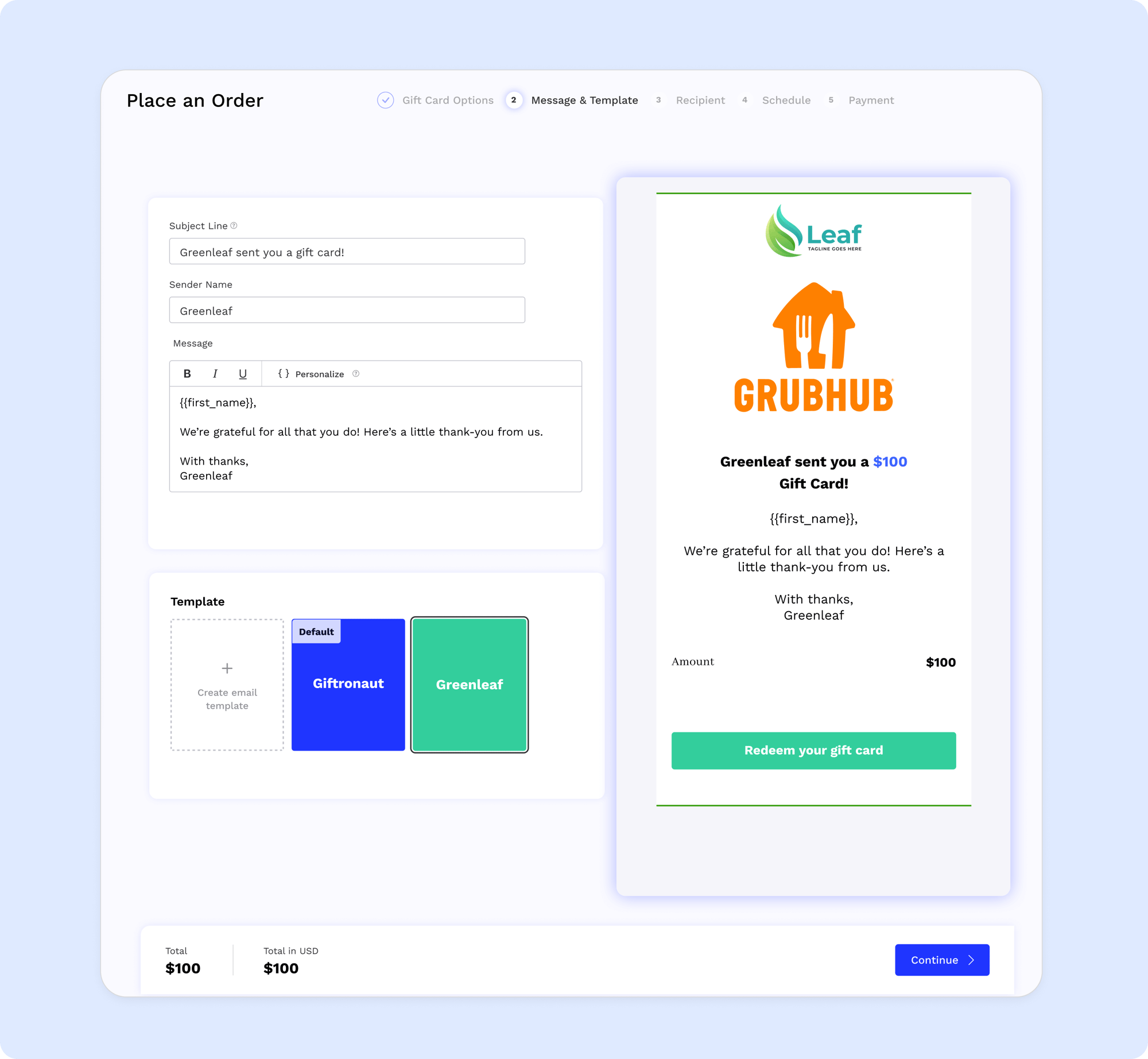 bulk grubhub gift cards