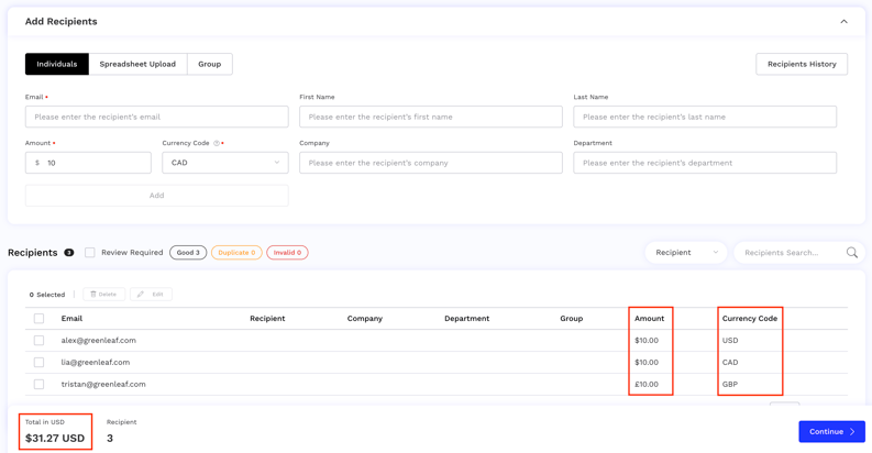 choice card currency
