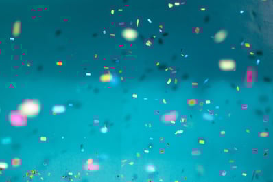 confetti with light blue background