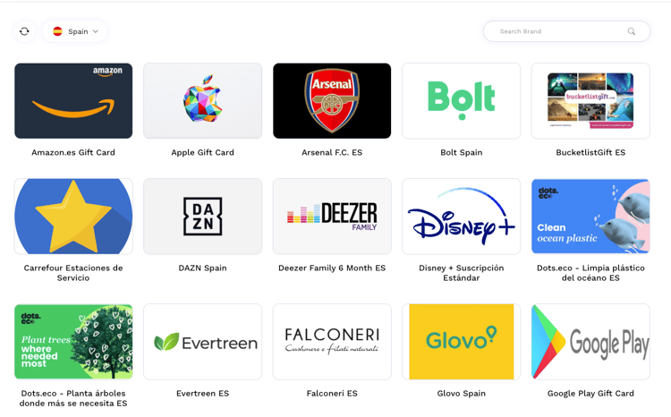 giftronaut-spain-gift-card-options