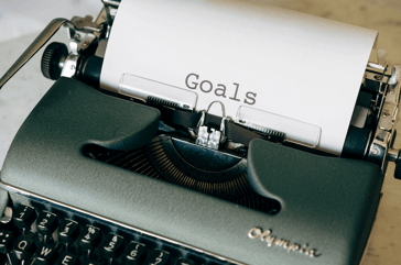 goals printed out by typewriter