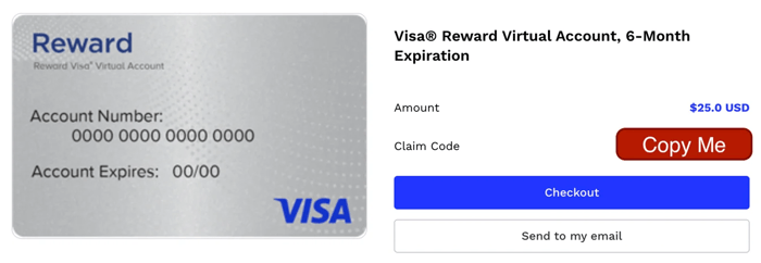 how to claim visa gift card