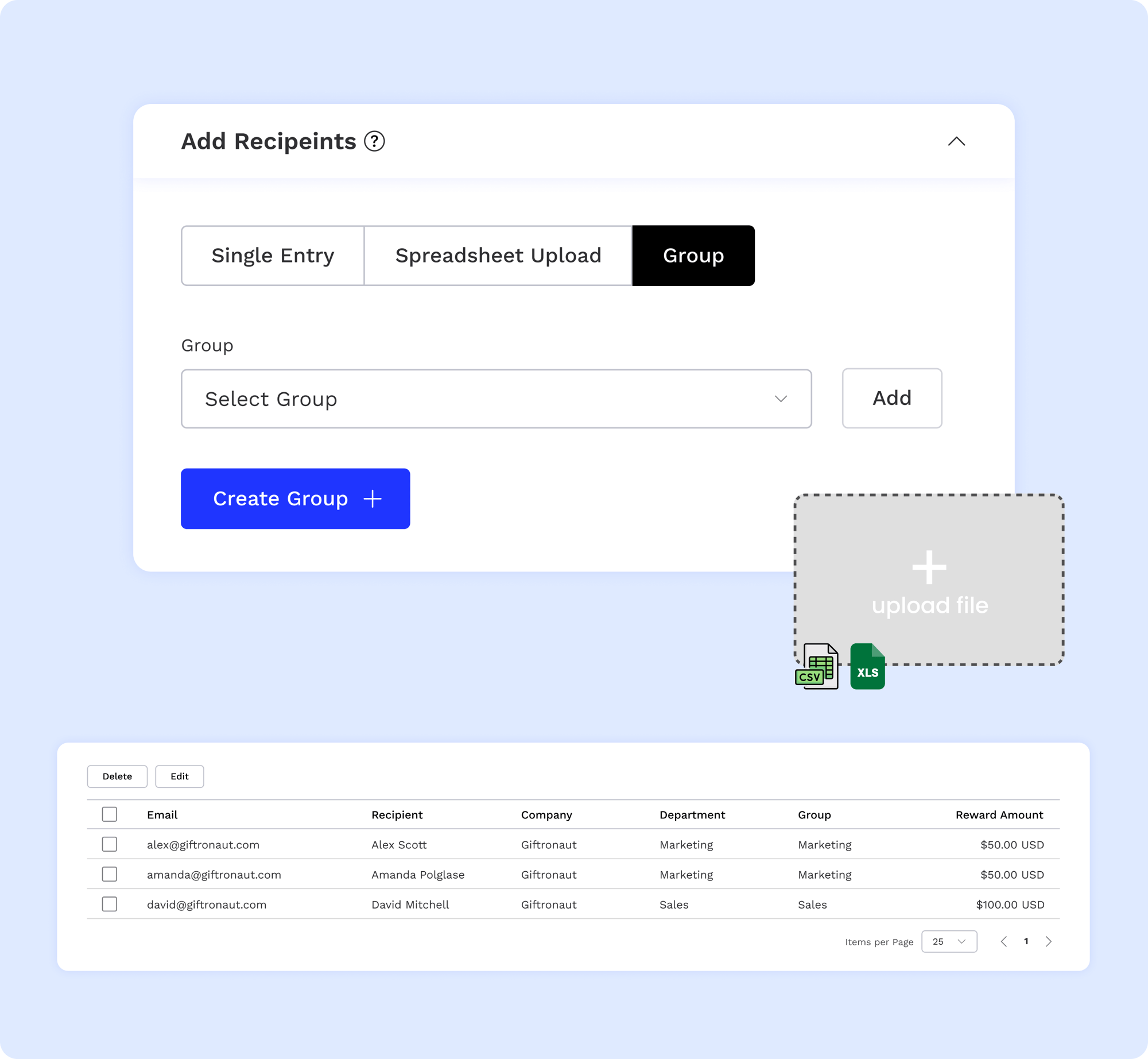 recipient email template