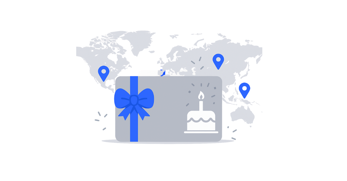 Top 7 Digital Gift Cards for International Employee Birthdays