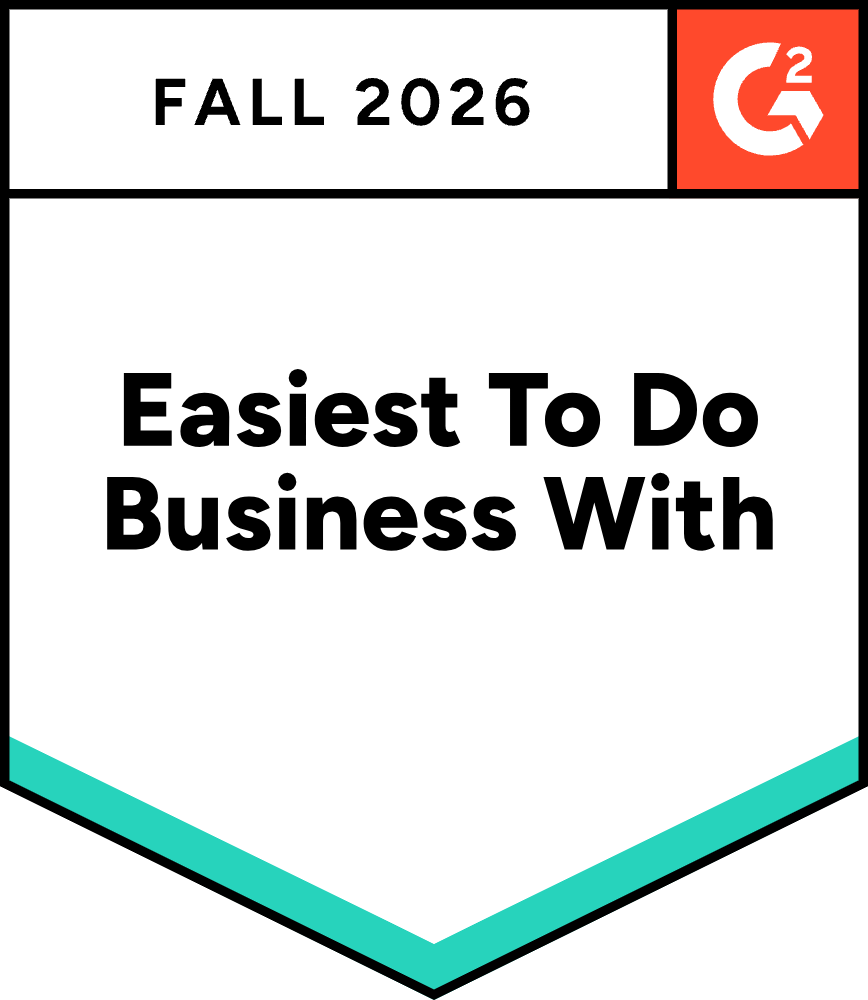 Easiest To Do Business With G2 Badge Fall 2026