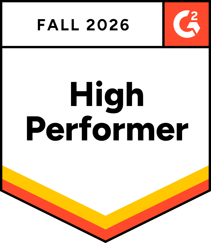 High Performer G2 Badge Fall 2026