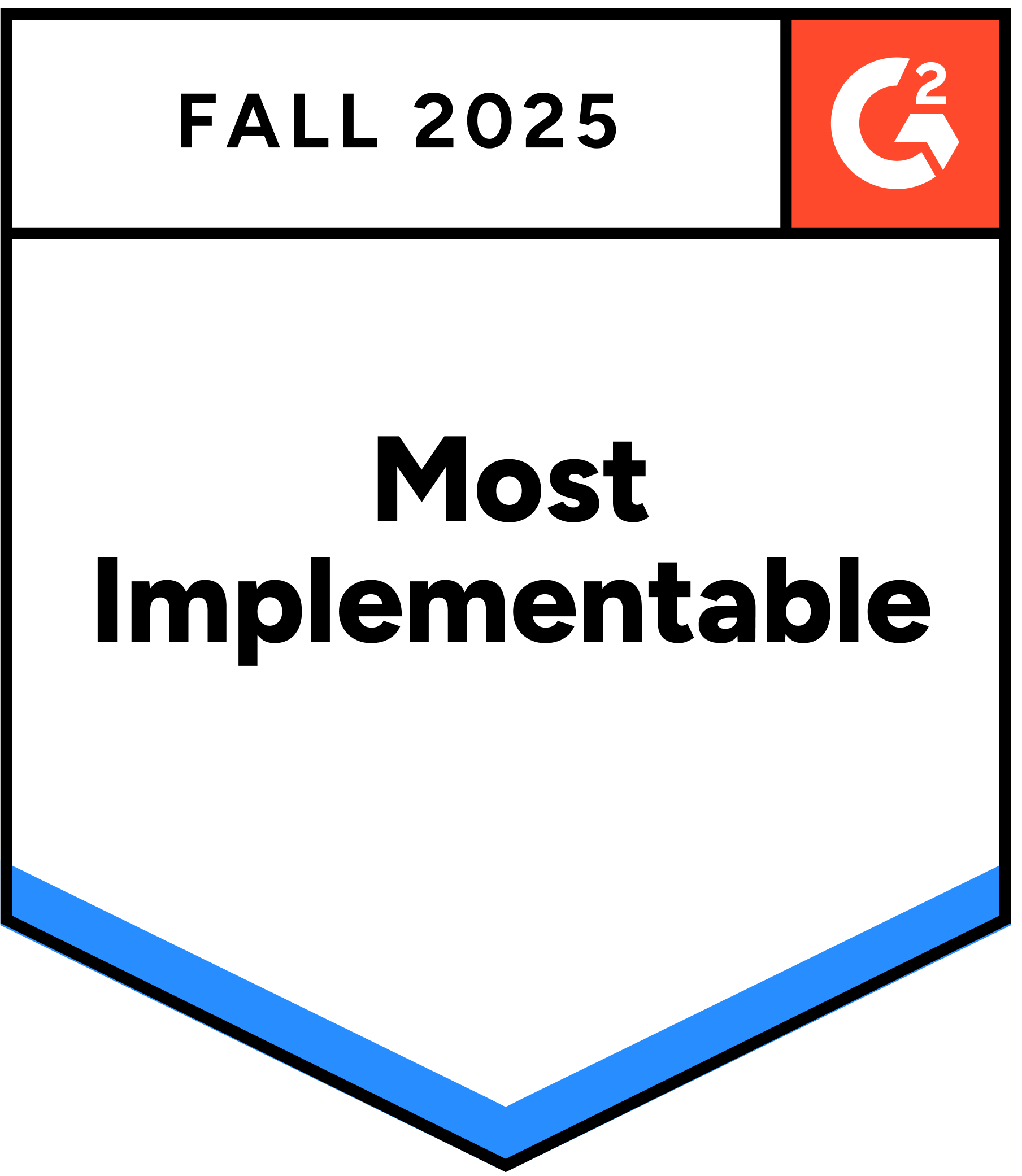 g2 badge - most implementable